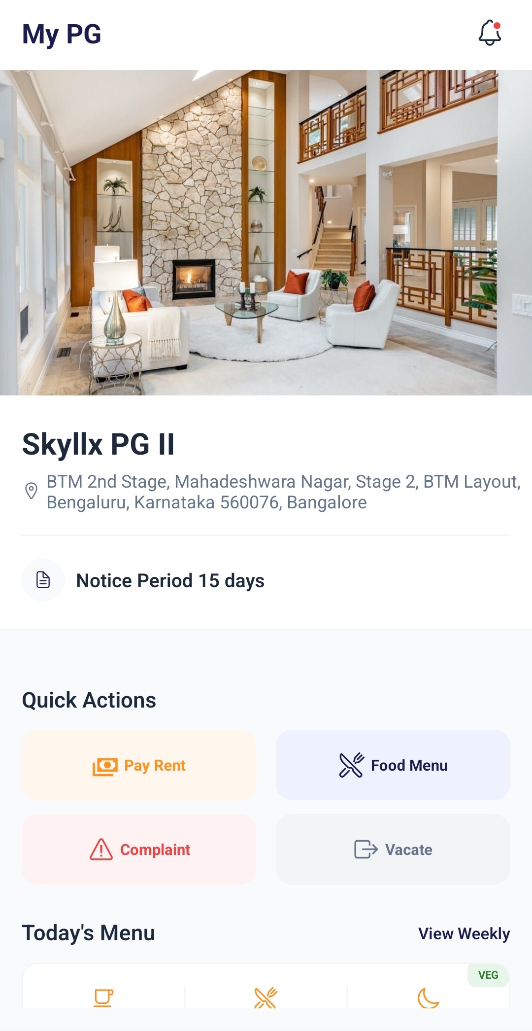 Tenant App Dummy Screenshot